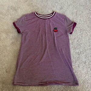 Womens striped cherry top xs